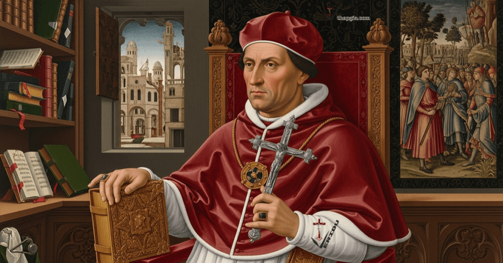 Chân dung Giáo hoàng Innocent IV, một luật gia giáo luật và là đối thủ chính của nhà Hohenstaufen