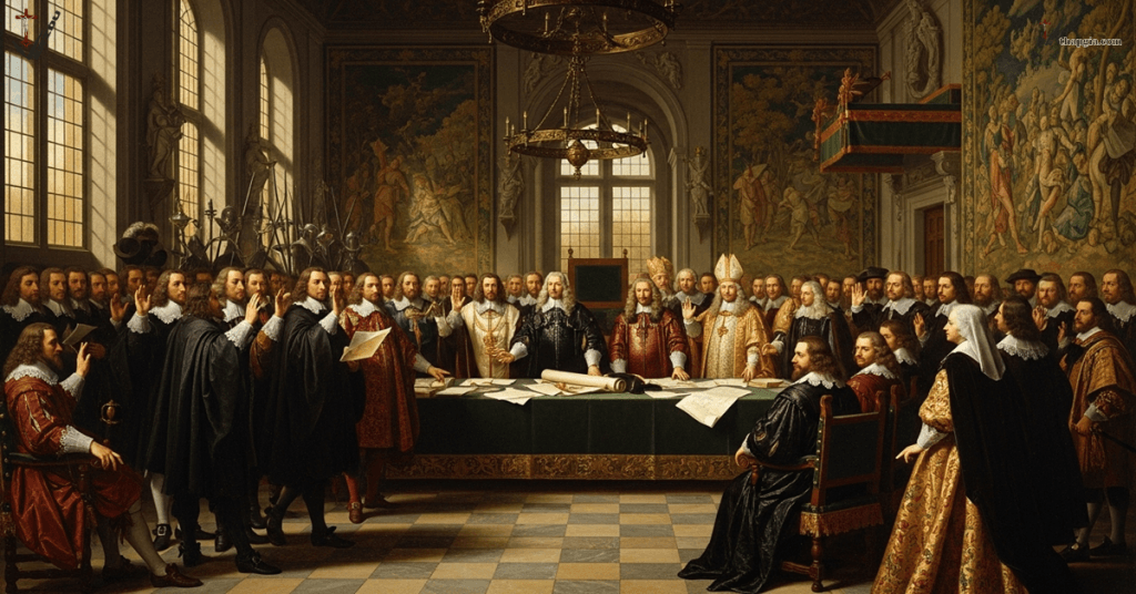 Su Phe Chuan Hoa Uoc Munster Cua Gerard Ter Borch 1648